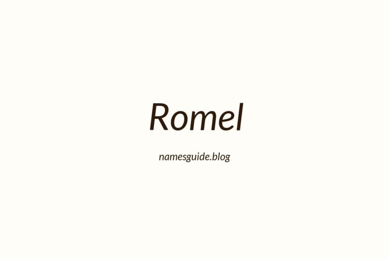 38+ Unique Middle Names for Romel