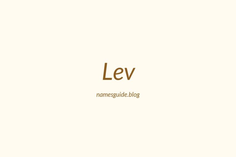 50+ Unique Middle Names for Lev