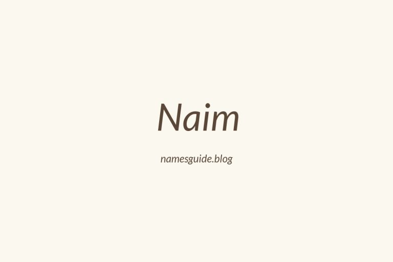 59+ Unique Middle Names for Naim