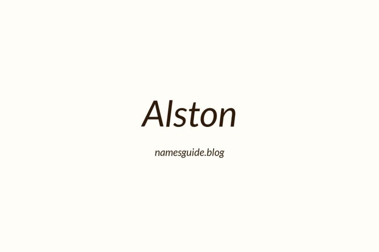 47+ Unique Middle Names for Alston
