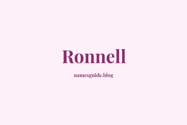 49+ Unique Middle Names for Ronnell