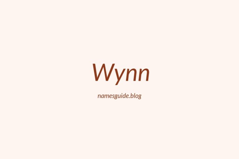 57+ Unique Middle Names for Wynn
