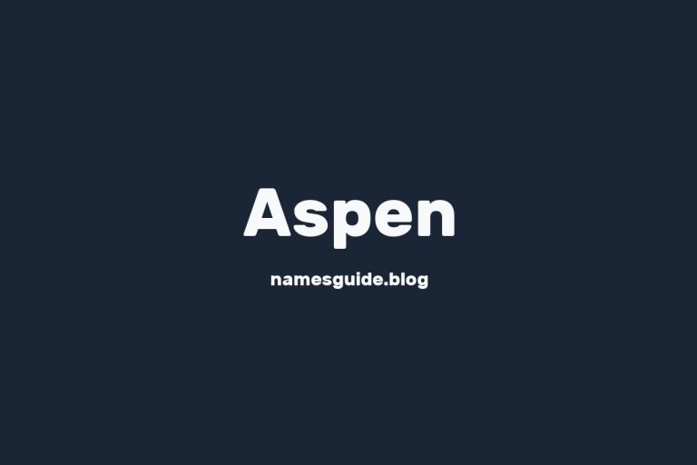 50+ Unique Middle Names for Aspen