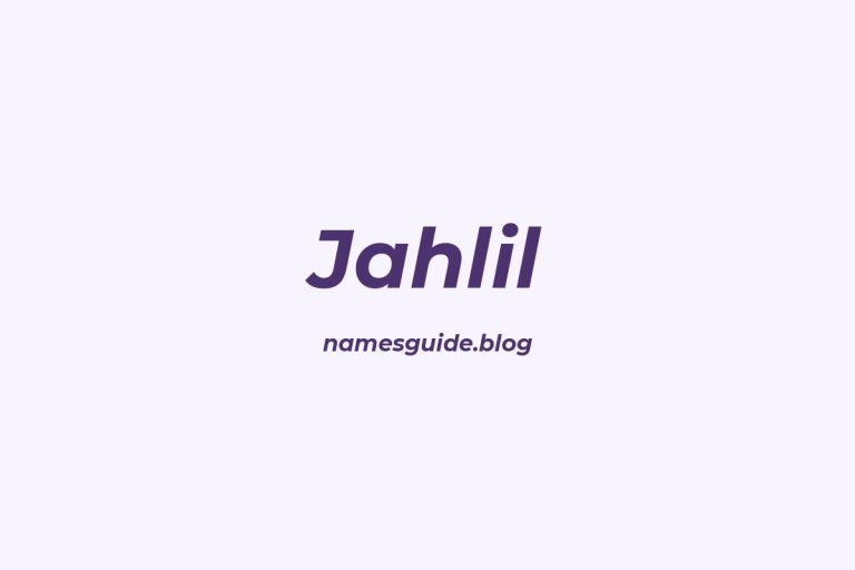 50+ Unique Middle Names for Jahlil