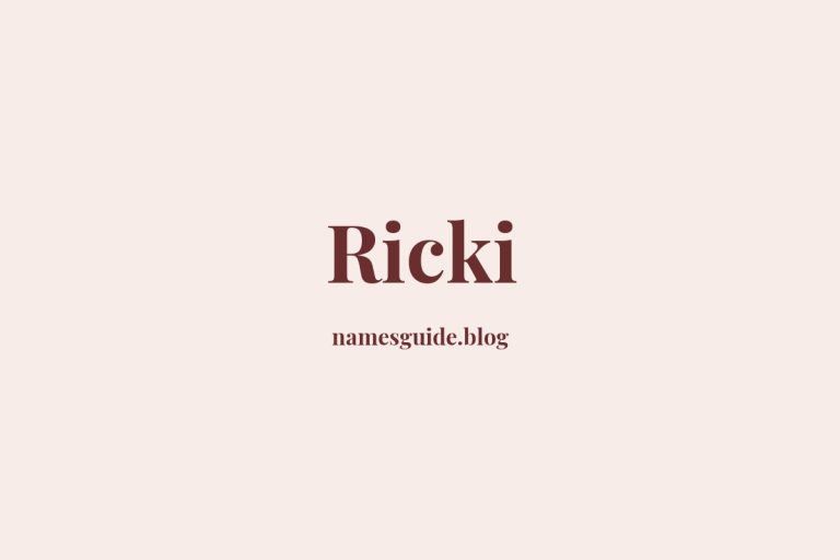 56+ Unique Middle Names for Ricki