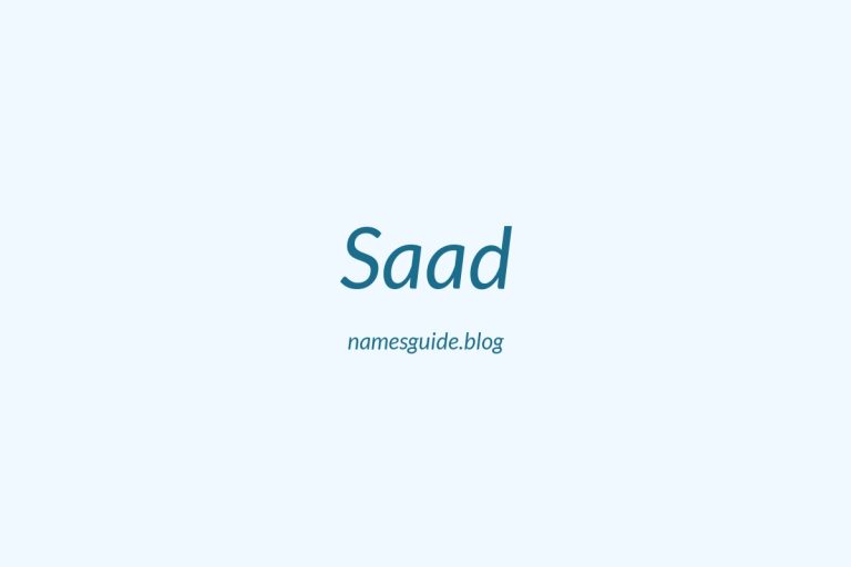 42+ Unique Middle Names for Saad