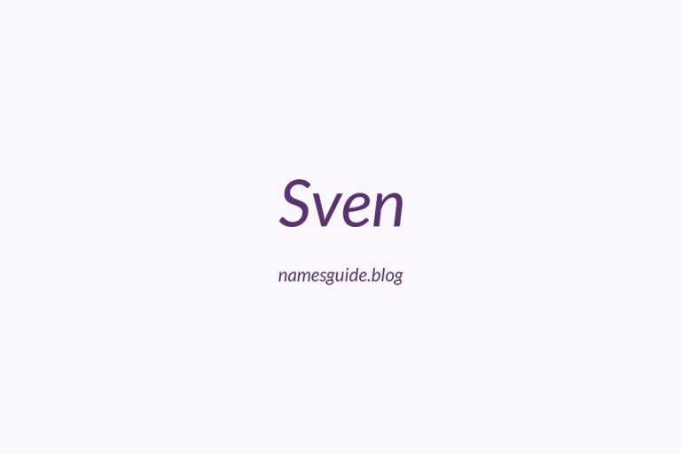 60+ Unique Middle Names for Sven