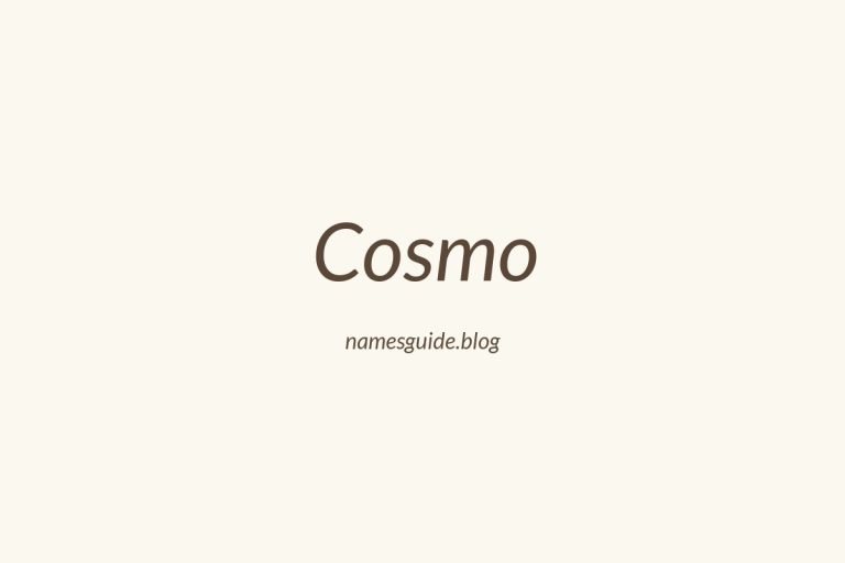 57+ Unique Middle Names for Cosmo