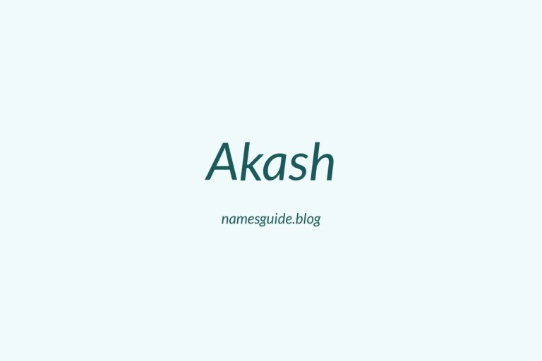 55+ Unique Middle Names for Akash