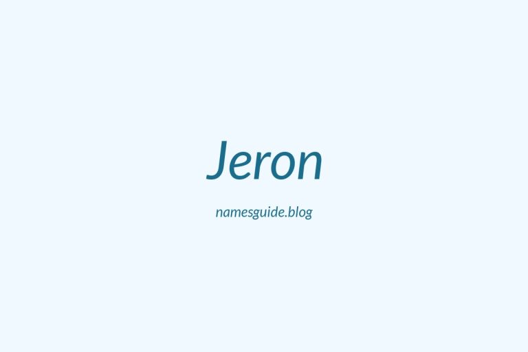 42+ Unique Middle Names for Jeron