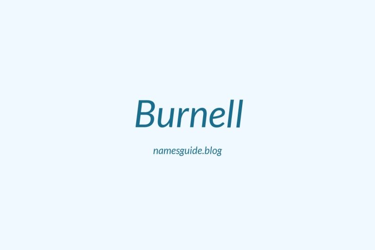 59+ Unique Middle Names for Burnell