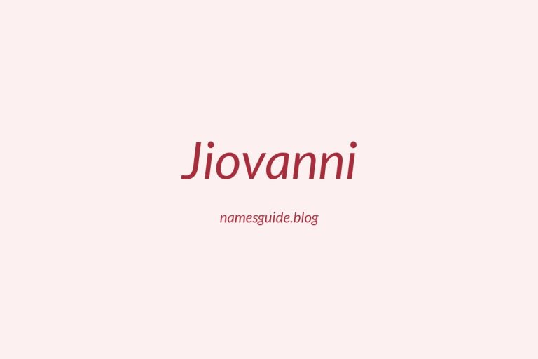 53+ Unique Middle Names for Jiovanni