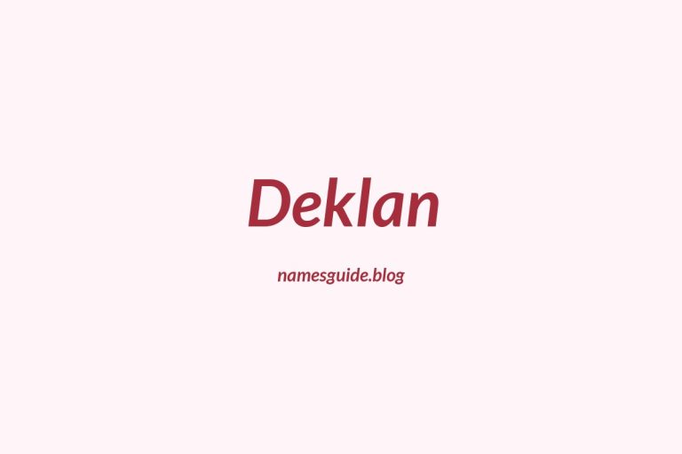 38+ Unique Middle Names for Deklan