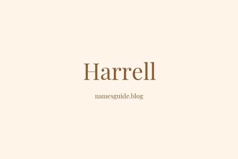 59+ Unique Middle Names for Harrell