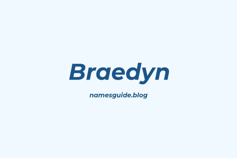 52+ Unique Middle Names for Braedyn