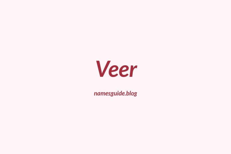 53+ Unique Middle Names for Veer