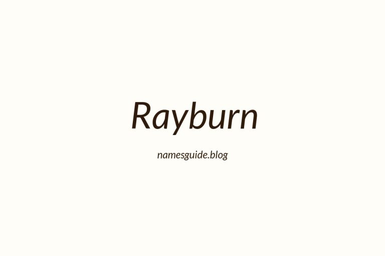 57+ Unique Middle Names for Rayburn