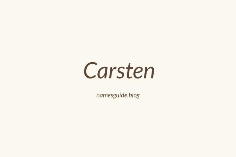 52+ Classic Middle Names for Carsten