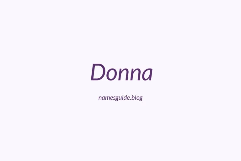 59+ Unique Middle Names for Donna