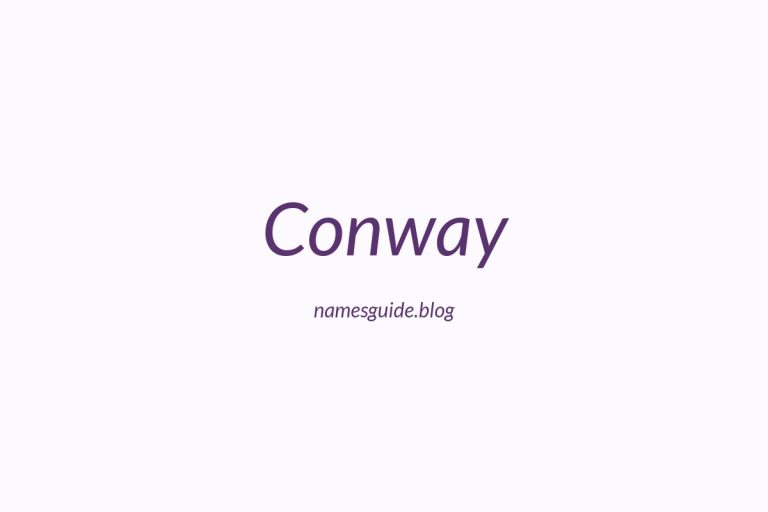 57+ Classic Middle Names for Conway