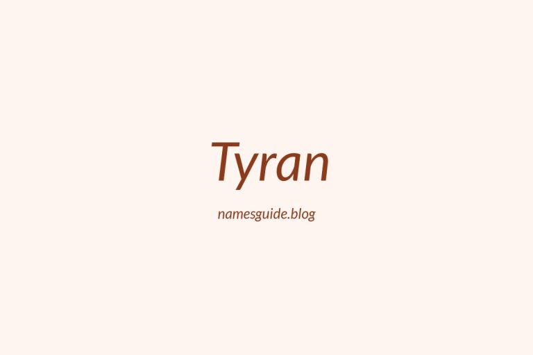 53+ Unique Middle Names for Tyran