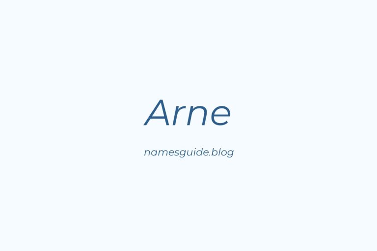 47+ Classic Middle Names for Arne