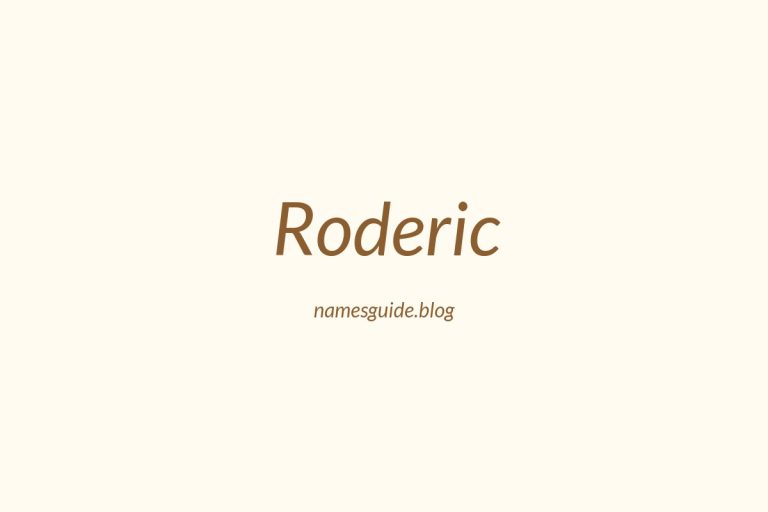 56+ Classic Middle Names for Roderic