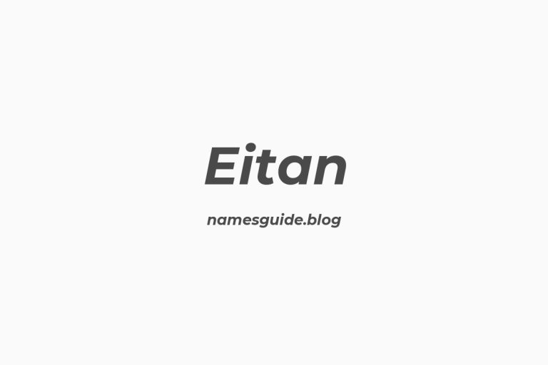 55+ Classic Middle Names for Eitan