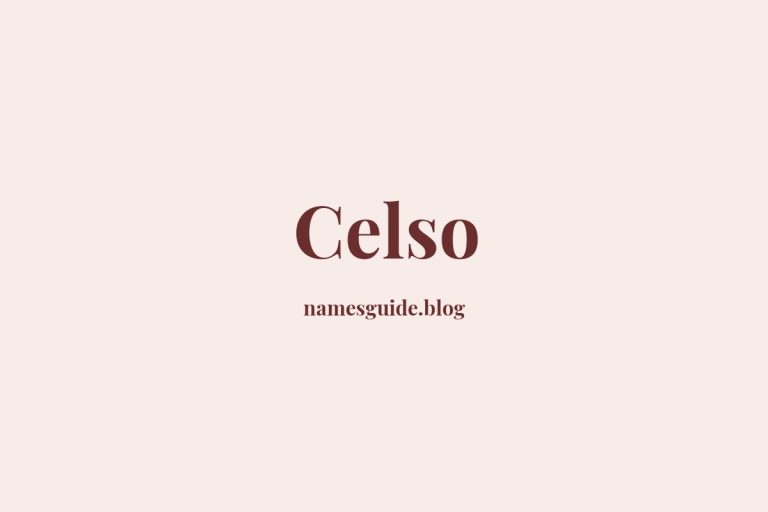 39+ Unique Middle Names for Celso