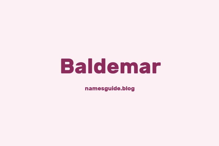 59+ Unique Middle Names for Baldemar
