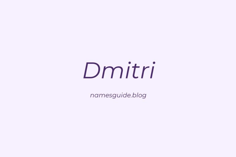 59+ Unique Middle Names for Dmitri