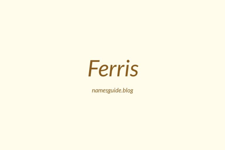 57+ Unique Middle Names for Ferris