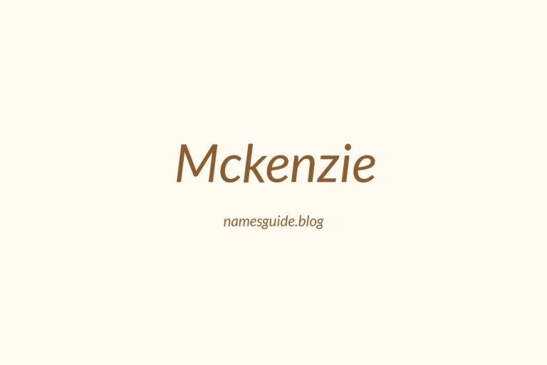 57+ Unique Middle Names for Mckenzie
