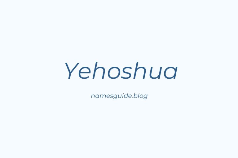 57+ Unique Middle Names for Yehoshua