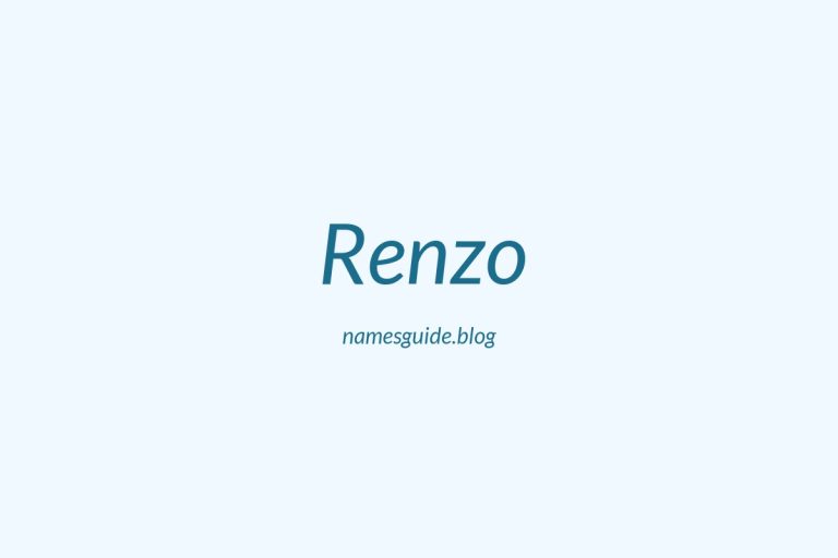 39+ Unique Middle Names for Renzo
