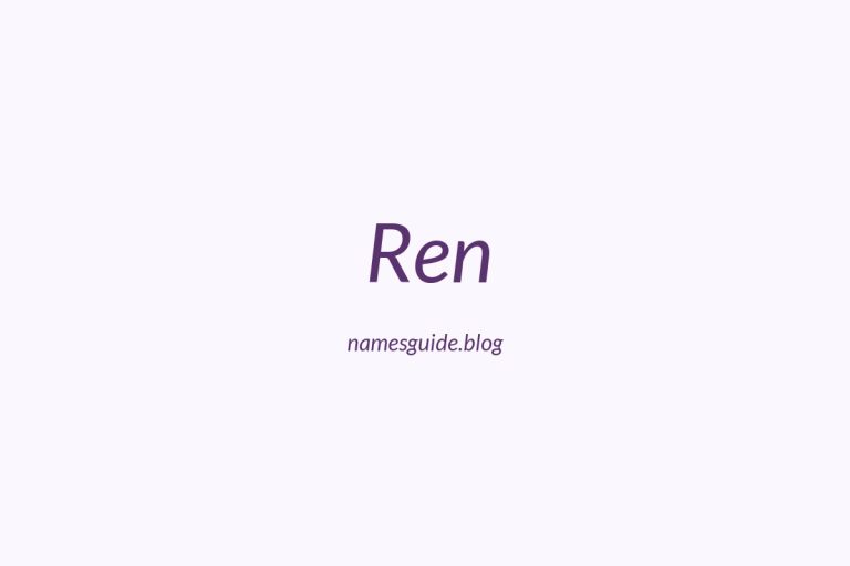 39+ Unique Middle Names for Ren