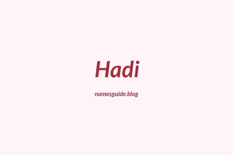 58+ Unique Middle Names for Hadi