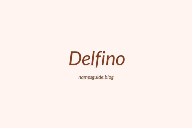 57+ Unique Middle Names for Delfino