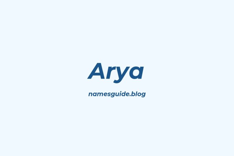 48+ Unique Middle Names for Arya