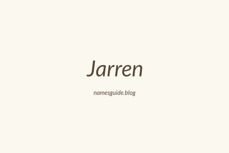 55+ Unique Middle Names for Jarren