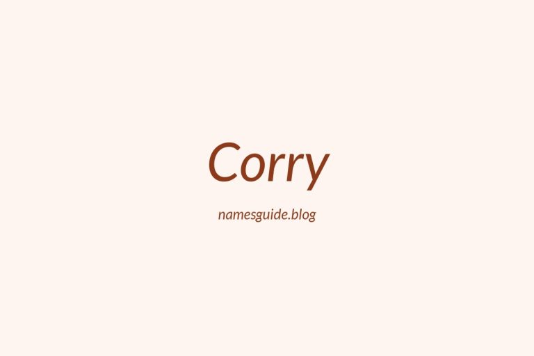 53+ Unique Middle Names for Corry