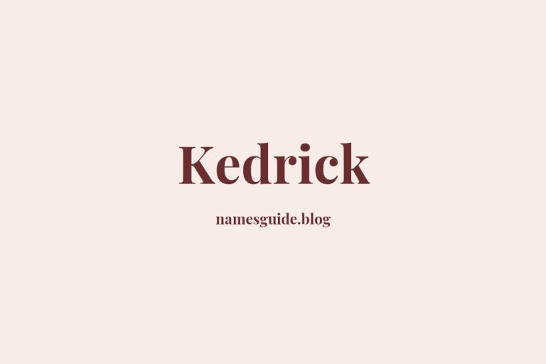 50+ Unique Middle Names for Kedrick