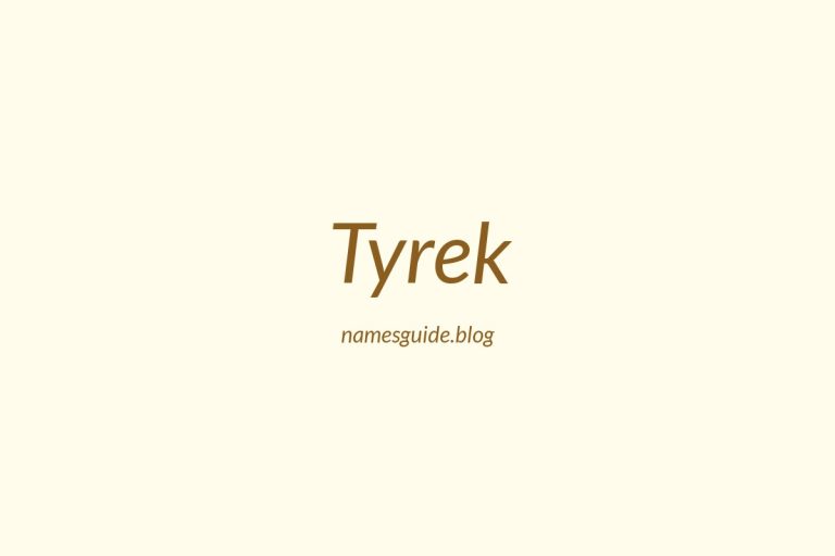 42+ Unique Middle Names for Tyrek
