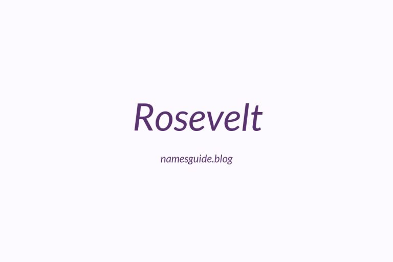 55+ Unique Middle Names for Rosevelt