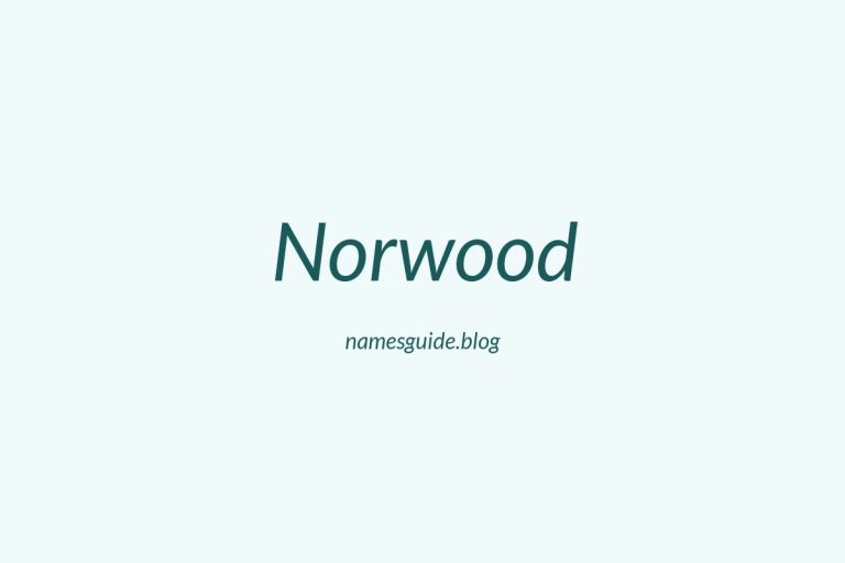 49+ Unique Middle Names for Norwood