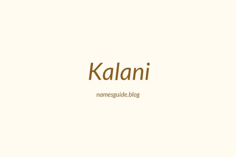 39+ Unique Middle Names for Kalani