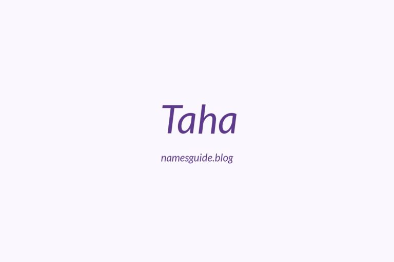 58+ Unique Middle Names for Taha