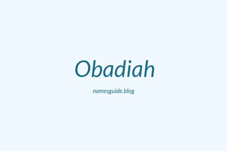 57+ Unique Middle Names for Obadiah