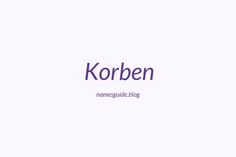 58+ Unique Middle Names for Korben
