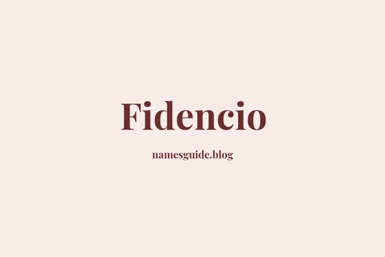 42+ Unique Middle Names for Fidencio